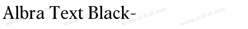 Albra Text Black字体转换